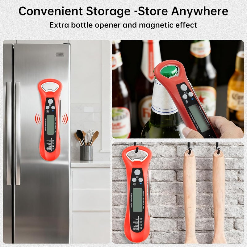 oiuebxe Folding Pocket Digital HVAC Thermometer,Measure temperatures from -50 to 300-degreeC,for HVAC, Refrigeration and Food Service Areas - Image 3